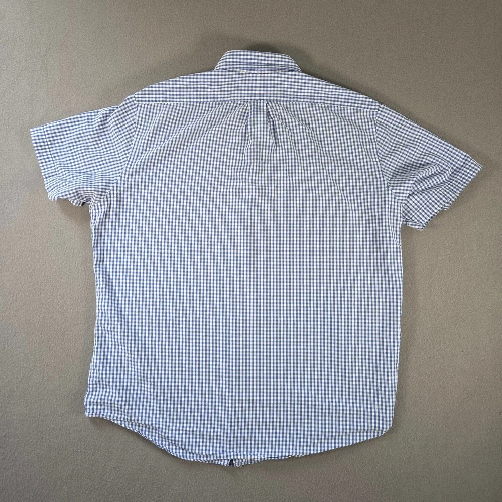 Polo Ralph Lauren Shirt Mens XL Blue Gingham Plaid Button Down Red Pony